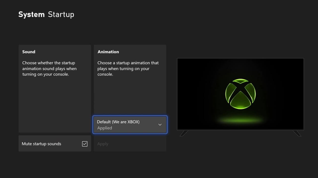 Xbox анимация